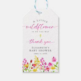 Etiquetas Para Regalos Flor silvestre Baby Shower Watercolor Floral Graci