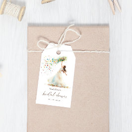 Etiquetas Para Regalos Flor silvestre Toss Watercolor Bride