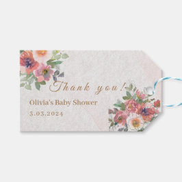 Etiquetas Para Regalos Floral Baby Girl Shower