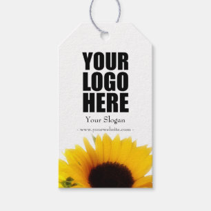 Etiquetas Para Regalos Floral de girasol empresarial