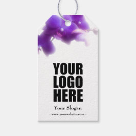 Etiquetas Para Regalos Floral de orquídea morada de negocios