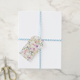Etiquetas Para Regalos Floral de resorte expresivo flotante de color de a