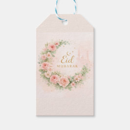 Etiquetas Para Regalos Floral Eid Mubarak – Blush Pink Islamic Gift f