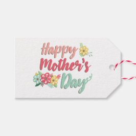 Etiquetas Para Regalos Floral. Feliz Día de la Madre.