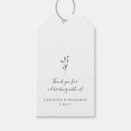 Etiquetas Para Regalos Floral Guión blanco Boho Boda Personalizado Gracia