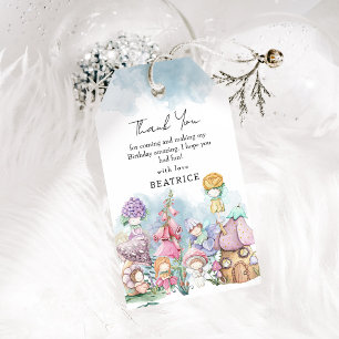 Etiquetas Para Regalos Floral Little Fairies Cumpleaños Gracias Por Favor