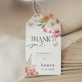 Etiquetas Para Regalos Floral Pink Butterflies Baby In Bloom Baby Shower