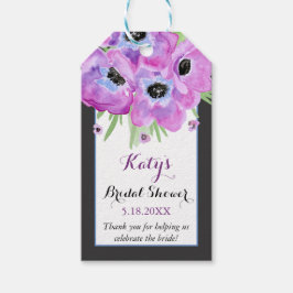 Etiquetas Para Regalos Floral Pink Morple Blue Bridal Shower Favorito Tag