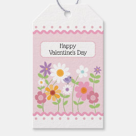 Etiquetas Para Regalos Floral Rosa Personalizable Día de San Valentín