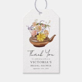 Etiquetas Para Regalos Floral Teapot Bridal Shower Favor