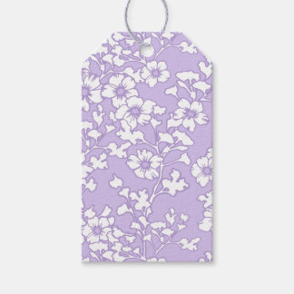 Etiquetas Para Regalos Floral Trellis White - Purple