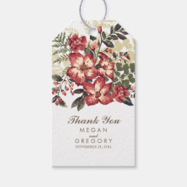 Etiquetas Para Regalos floral vintage fall burgundy boda