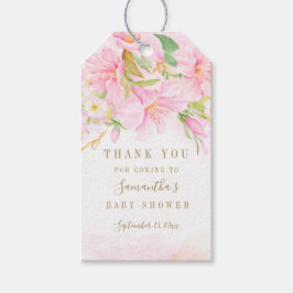 Etiquetas Para Regalos Floral Watercolor Botánico Boho Rosa Baby Shower