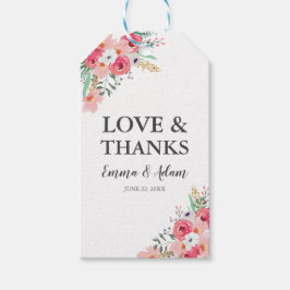 Etiquetas Para Regalos Floral Wedding Favor Gift Tags Flores Rosa