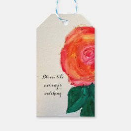 Etiquetas Para Regalos Florece como si nadie estuviera mirando