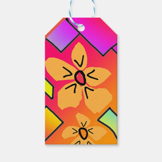 Etiquetas Para Regalos Flores (Anverso)