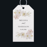 Etiquetas Para Regalos Flores acuáticas de crema y Rubor<br><div class="desc">Flores acuáticas de crema y Rubor</div>