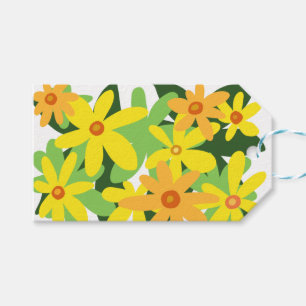 Etiquetas Para Regalos Flores amarillas taza de papel