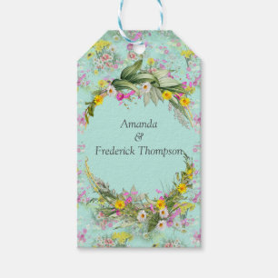 Etiquetas Para Regalos Flores clásicas Retro Meadow
