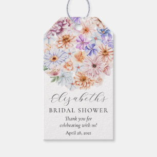 Etiquetas Para Regalos Flores de color primavera ducha romántica de novia