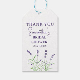 Etiquetas Para Regalos Flores de lavanda Morado acuarela Ducha de novia