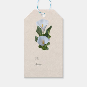 Etiquetas Para Regalos Flores de Lirio Calla Floral Elegante Boda Nupcial