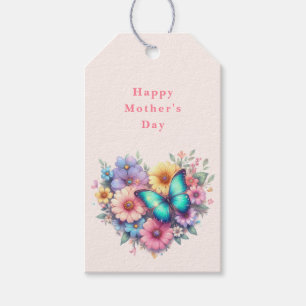 Etiquetas Para Regalos Flores de margarita con un Día de la Madre de mari