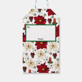 Etiquetas Para Regalos flores de Navidad
