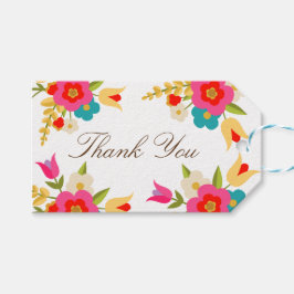 Etiquetas Para Regalos Flores De País Gracias