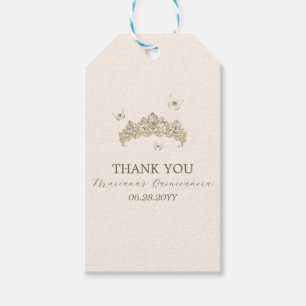 Etiquetas Para Regalos Flores de plata blanca de invierno Quinceañera