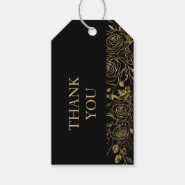 Etiquetas Para Regalos Flores Doradas