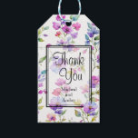Etiquetas Para Regalos Flores marinas de color púrpura elegante<br><div class="desc">Elegante color púrpura de agua color verde flores silvestres - Perfecto para eventos de primavera, verano o otoño. Hermosas acuarelas de flores silvestres rosadas para eventos de campo, boho, jardín y temas florales. Para empezar a cambiar nombres y detalles de eventos, haga clic en "Personalizar esta plantilla" y edite la...</div>