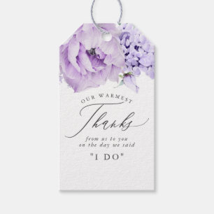 Etiquetas Para Regalos Flores Púrpura Polvorientas Elegantes Gracias Etiq
