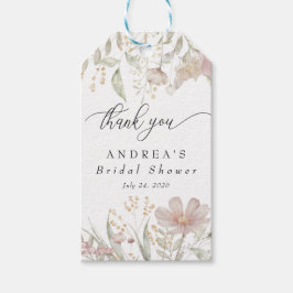 Etiquetas Para Regalos Flores rosadas polvorientas | Regaderazo de boda e