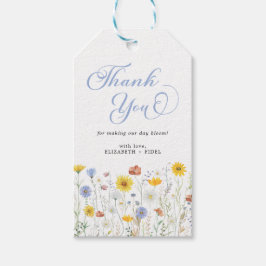 Etiquetas Para Regalos Flores salvajes Baby Shower Floral Gracias