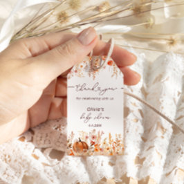 Etiquetas Para Regalos Flores salvajes rusas de calabaza caida gracias