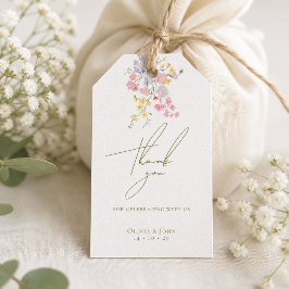 Etiquetas Para Regalos Flores silvestres boho verdes exuberantes boda ele