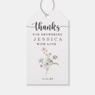 Etiquetas Para Regalos Flores silvestres Bolsas de regalo Rustic Bridal S