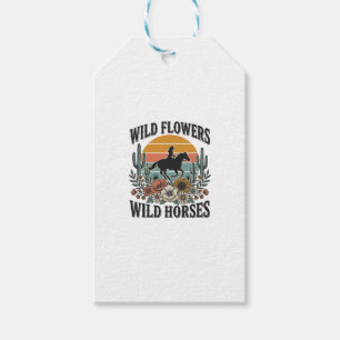 Etiquetas Para Regalos Flores Silvestres Caballos Salvajes Camisa Floral