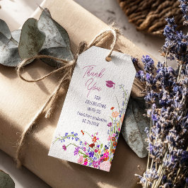 Etiquetas Para Regalos Flores silvestres chic modernas agradecimiento de 