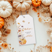 Flores Silvestres de Otoño Baby Shower de Calabaza
