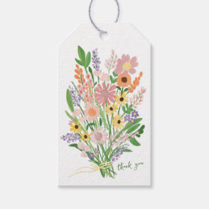 Etiquetas Para Regalos Flores silvestres Personalizado pintado a mano Bab