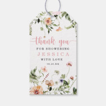 Flores silvestres Rústico Pink Bridal Shower Favor