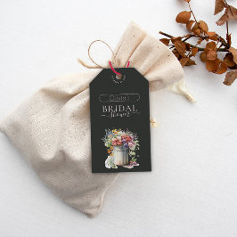 Etiquetas Para Regalos Flores Vaso de Primavera Romántica para Despedida