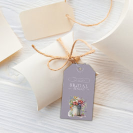 Etiquetas Para Regalos Flores Vaso de Primavera Romántica para Despedida