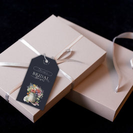 Etiquetas Para Regalos Flores Vaso de Primavera Romántica para Despedida