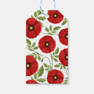 Etiquetas Para Regalos Flores veraniegas alegres con adormidera