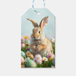 Etiquetas Para Regalos Flores y Fiesta de Semana Santa para conejitos de 