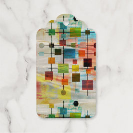 Etiquetas Para Regalos Foil Gift Tag Mid-Century Modern Graffiti