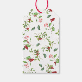 Etiquetas Para Regalos Foliage de invierno y feriado de Berries